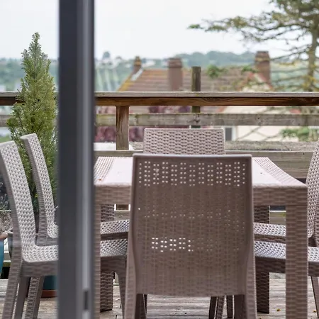 Le Leon Gambetta Avec Terrasse Vue アパート ディエップ